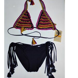 BECCA Swimsuit 2 Piece Set Womens Small NEW Size Small Multicolor Bottom Ale N